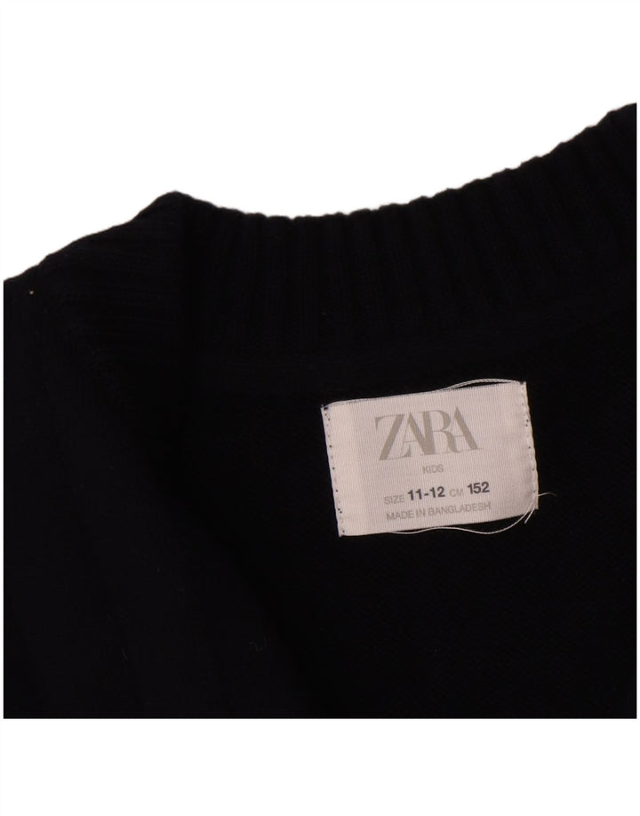 Zara Jersey Cárdigan Niño 11-12 Años Azul Marino