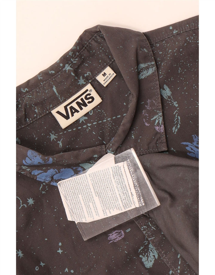 Camisa VANS Hombre Manga Corta Gris Medio Floral Algodón