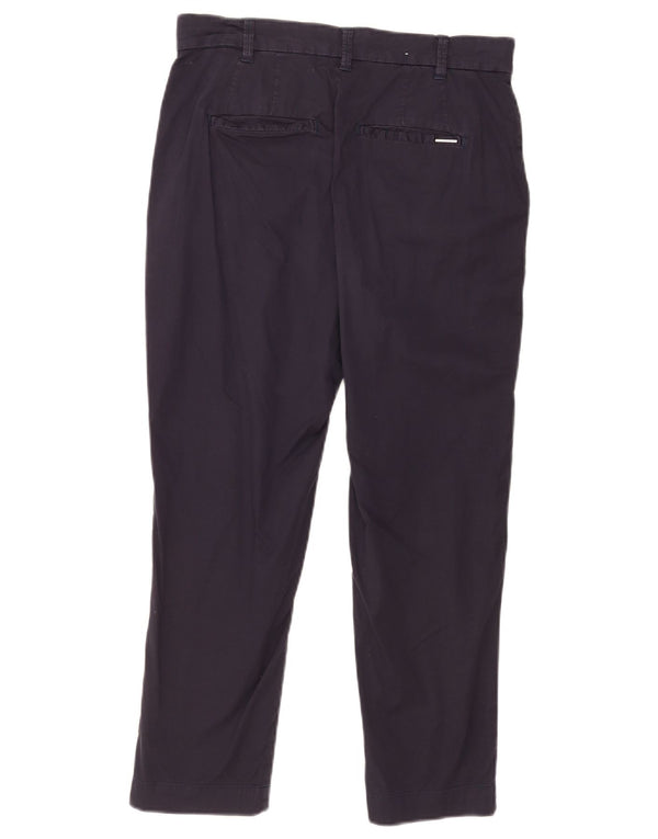 Guess Pantalón Chino Recto Corto para Mujer Medium W28 L24 Algodón Azul Marino