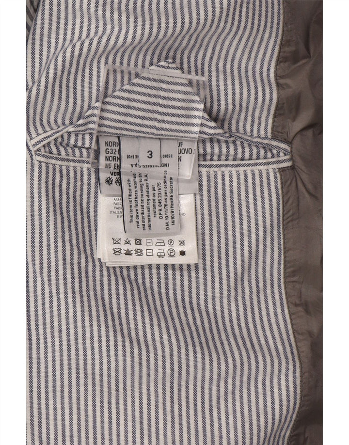 Moncler Chaqueta acolchada con capucha para hombre Talla 3 Grande Gris Diseño en bloques de color