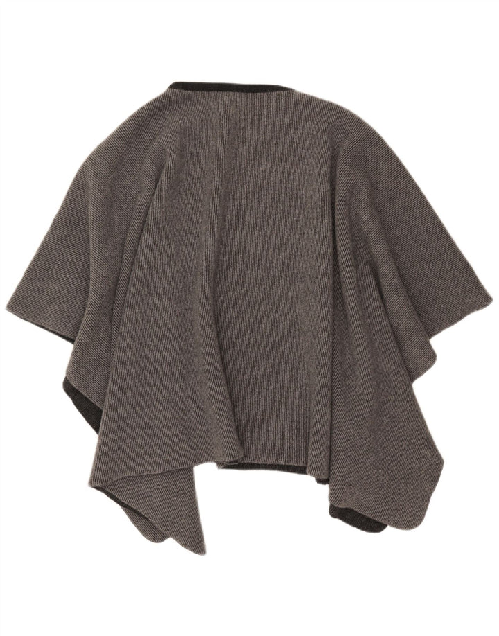 VINTAGE Jersey Poncho Mujer Talla Única Gris