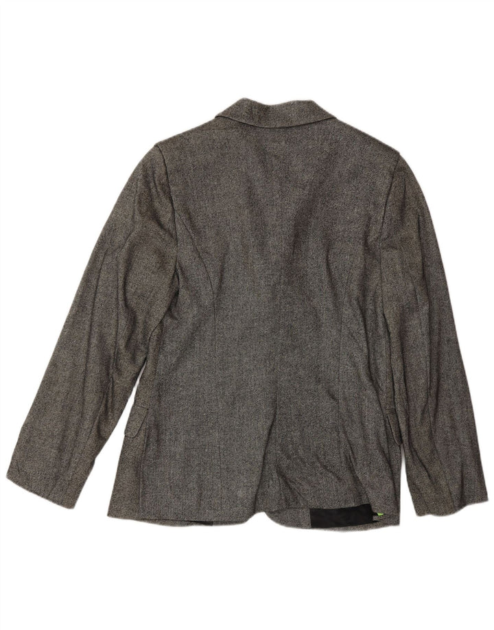 Chaqueta Blazer De Mujer Krizia De 2 Botones IT 44 Lana Gris Medio