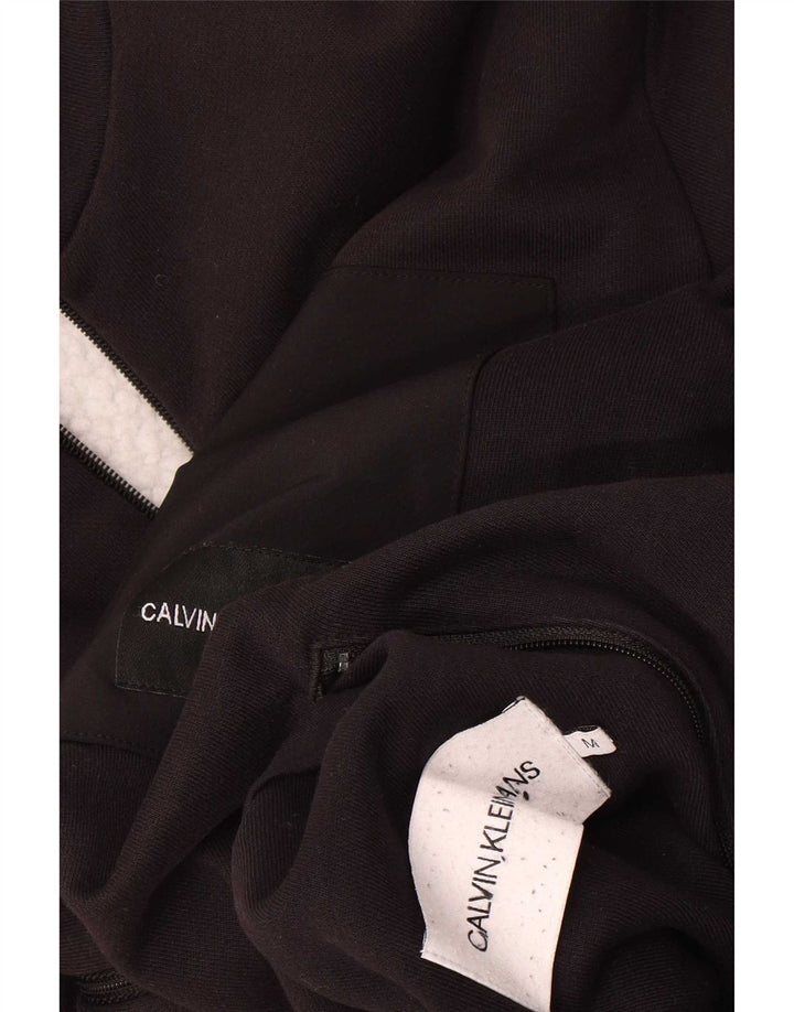 Calvin Klein Jeans Chaqueta Sherpa para hombre Reino Unido 38 Algodón negro mediano