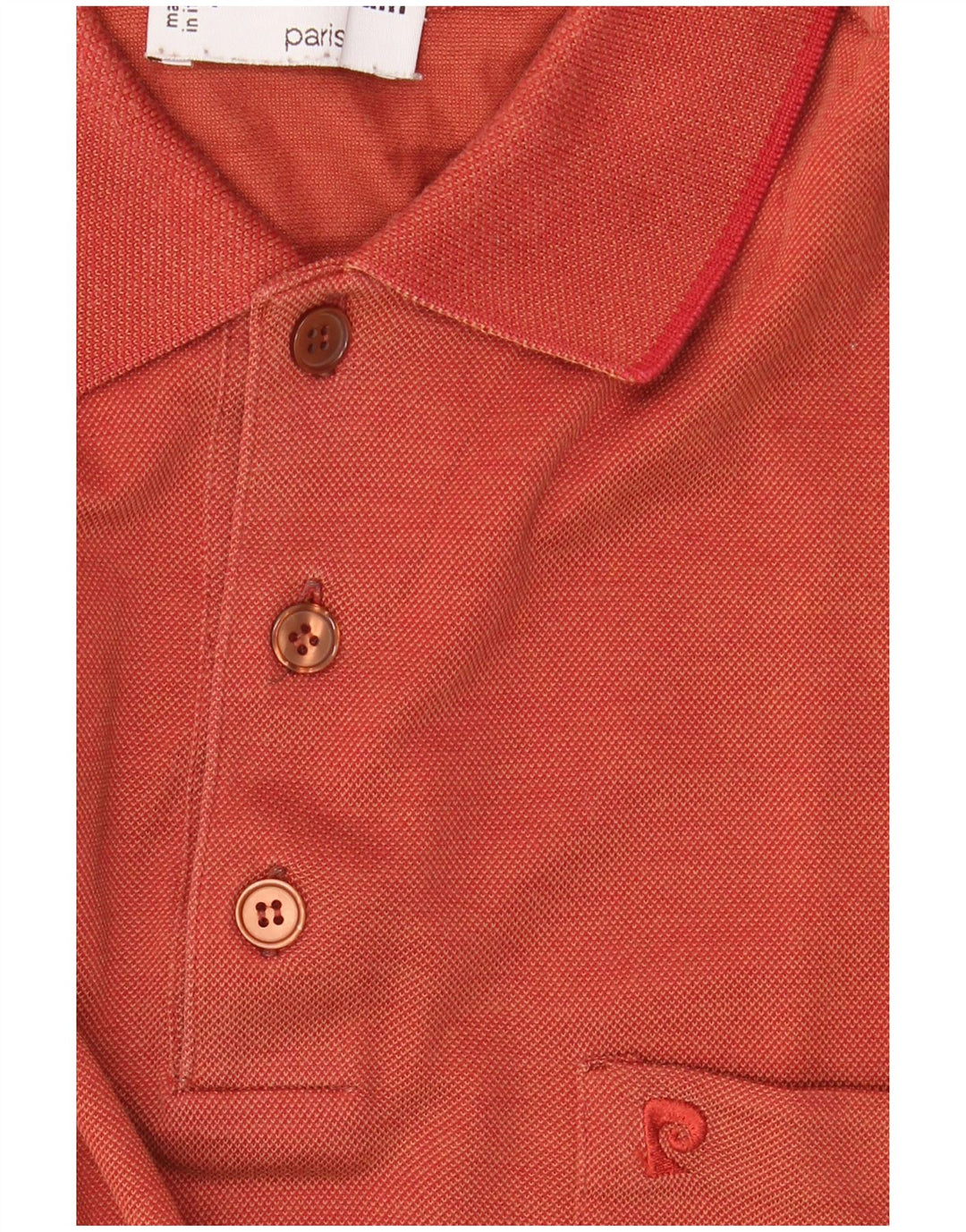 Pierre Cardin Polo para hombre IT 52 Grande Naranja Algodón