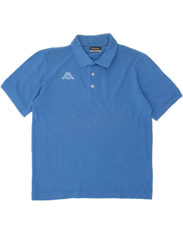 KAPPA Mens Polo Shirt Medium Blue Cotton
