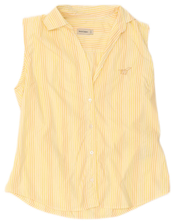 Camisa sin mangas para mujer Henry Cottons IT 42 Rayas amarillas medianas