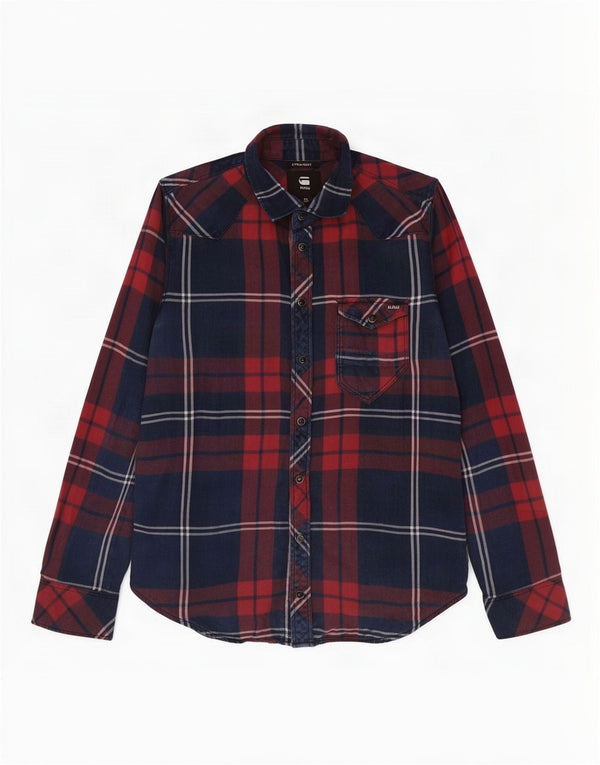 G-Star Hombre Camisa De Franela XS Algodón A Cuadros Multicolor