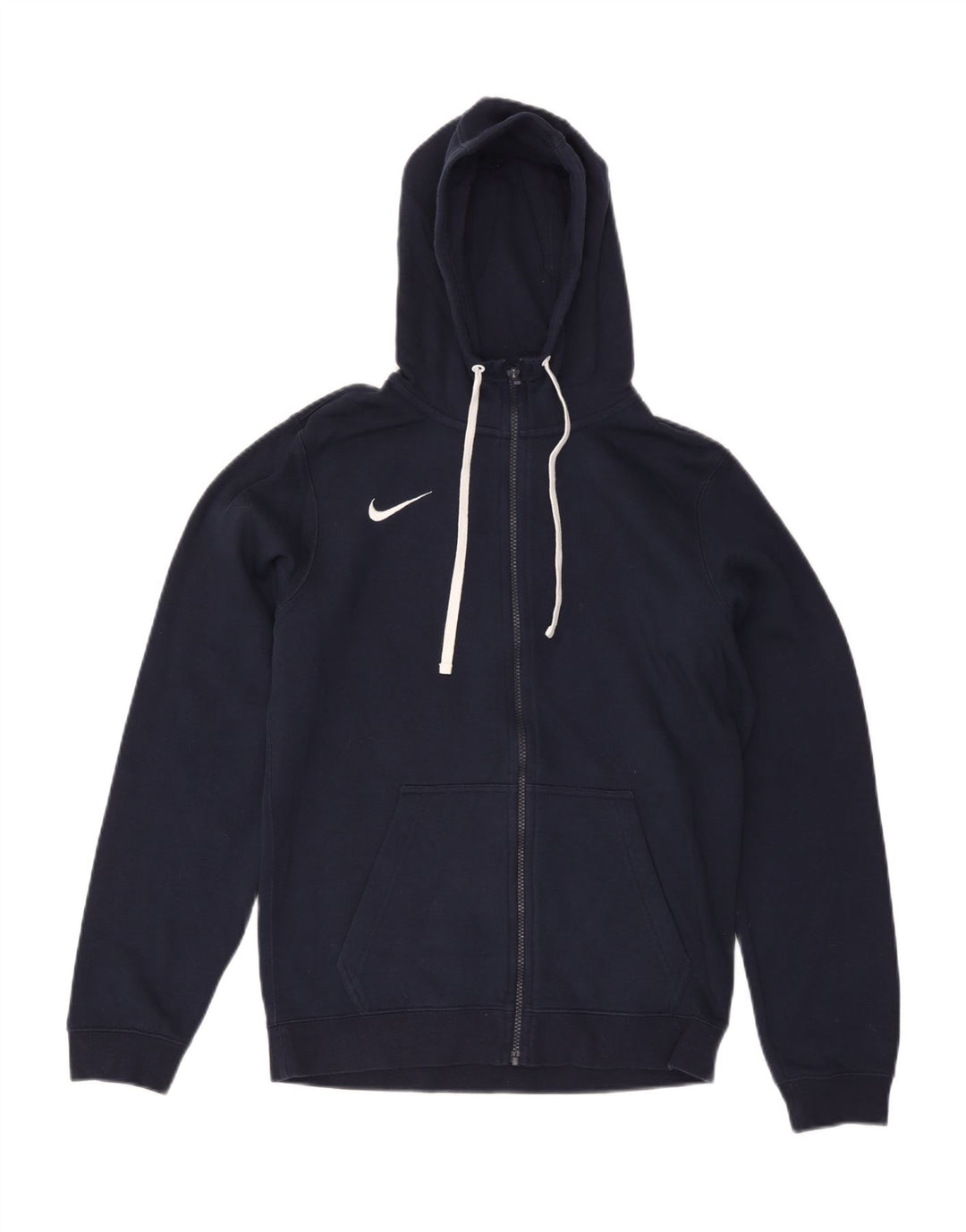 NIKE Sudadera con capucha y cremallera para hombre, talla pequeña, algodón azul marino
