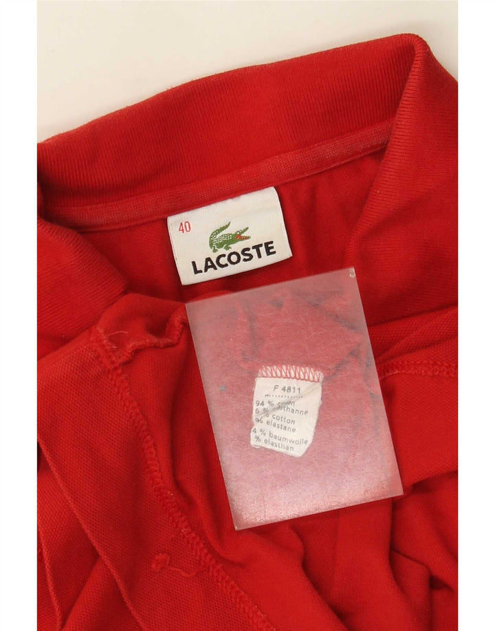 Polo Lacoste Mujer Talla 40 Mediano Rojo Algodón