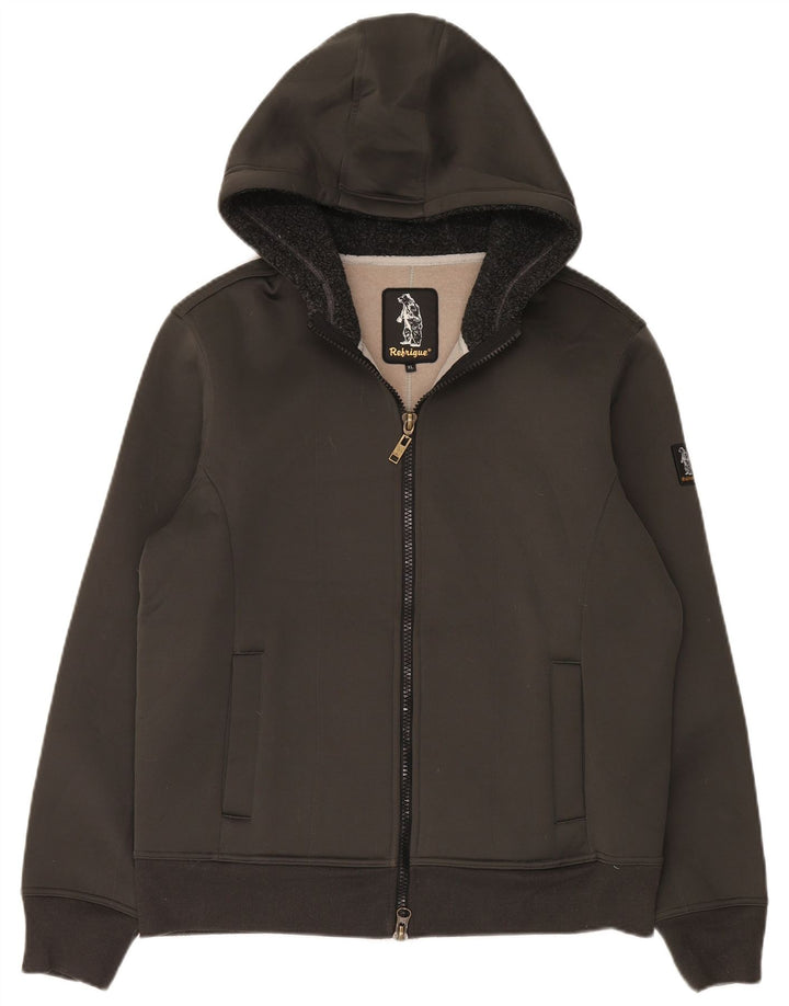 Refrigue Sudadera con capucha y cremallera para hombre XL Verde