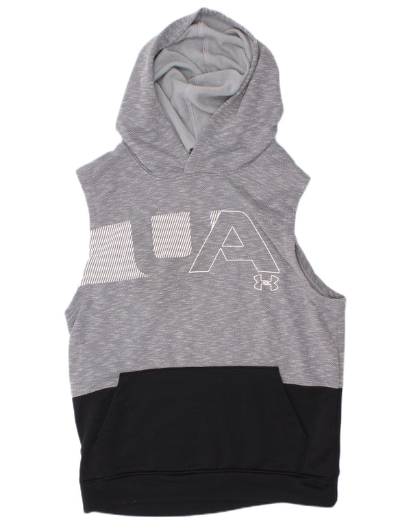 Under Armour Sudadera con capucha gráfica para niños 11-12 años Grande Gris Colorblock