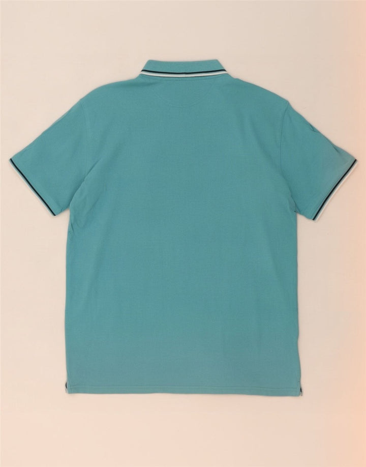 Champion Polo De Algodón A Rayas Azul Medio Para Hombre