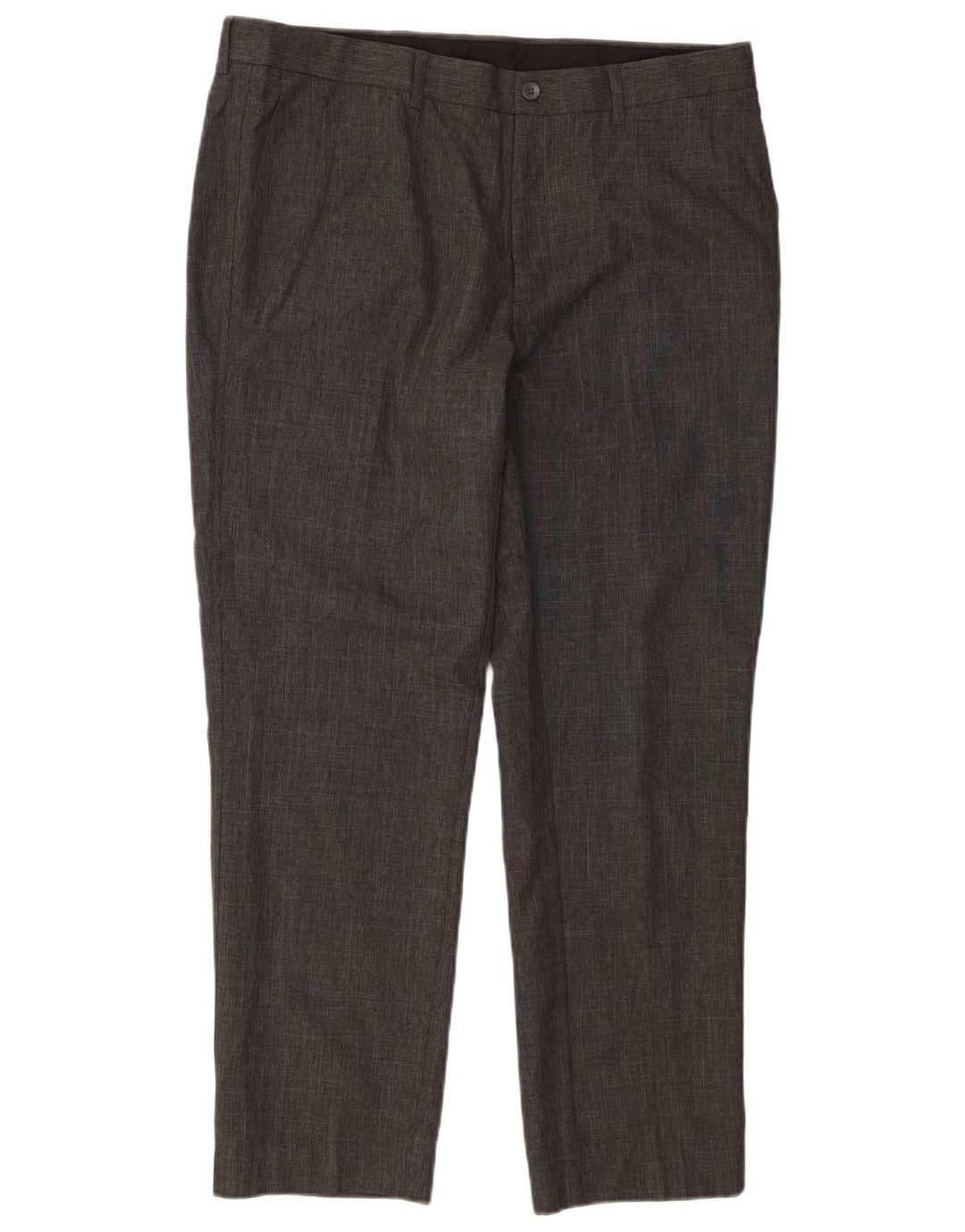 Marks & Spencer Pantalón de traje ajustado para hombre W36 L29 Poliéster gris