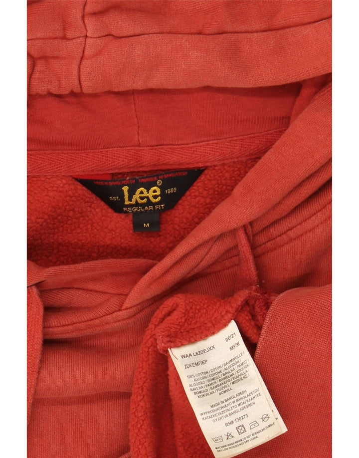 Jersey Con Capucha Regular Fit De Algodón Rojo Mediano Lee Hombre