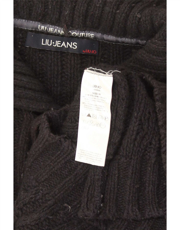 Jersey Liu Jo Hombre con cuello y botones de lana azul marino medio