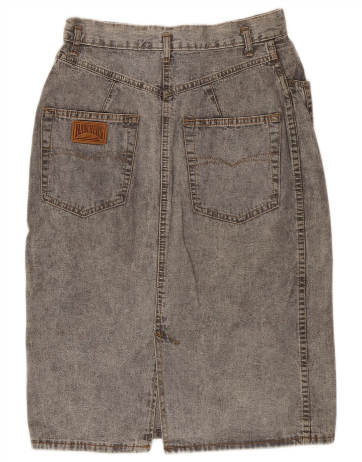 Falda vaquera vintage para mujer W28 gris medio