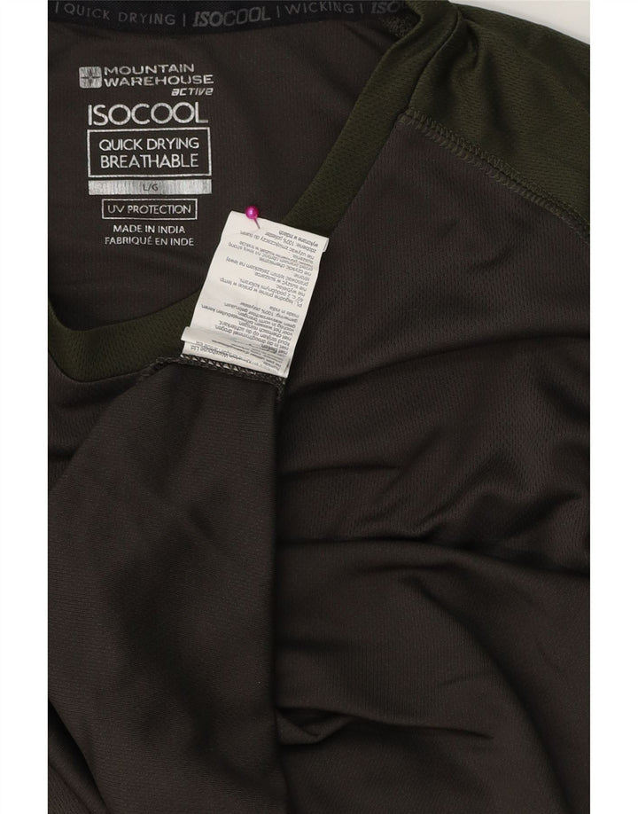 Camiseta para hombre Mountain Warehouse Top grande gris con bloques de color Poliéster