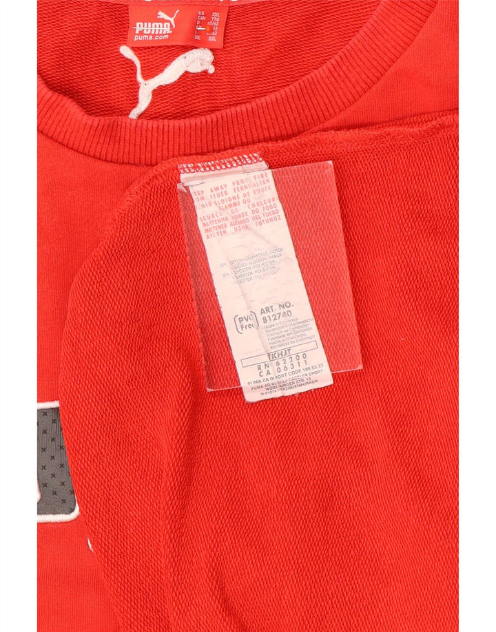 Puma Sudadera gráfica para hombre Jumper 2XL Algodón rojo