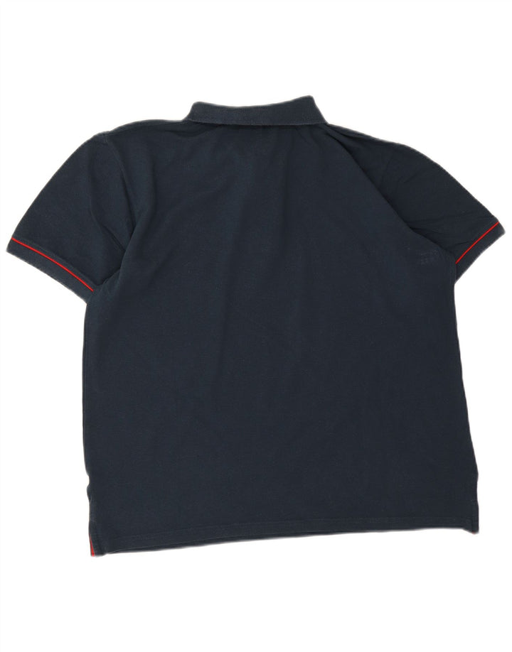 Avirex Polo para hombre grande azul marino