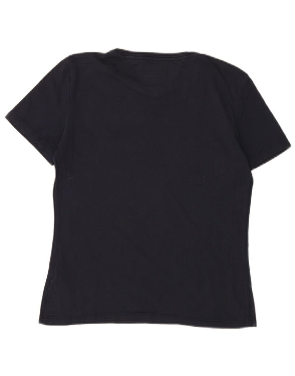 TOMMY HILFIGER Camiseta Mujer Top UK 2 2XS Azul Marino Algodón