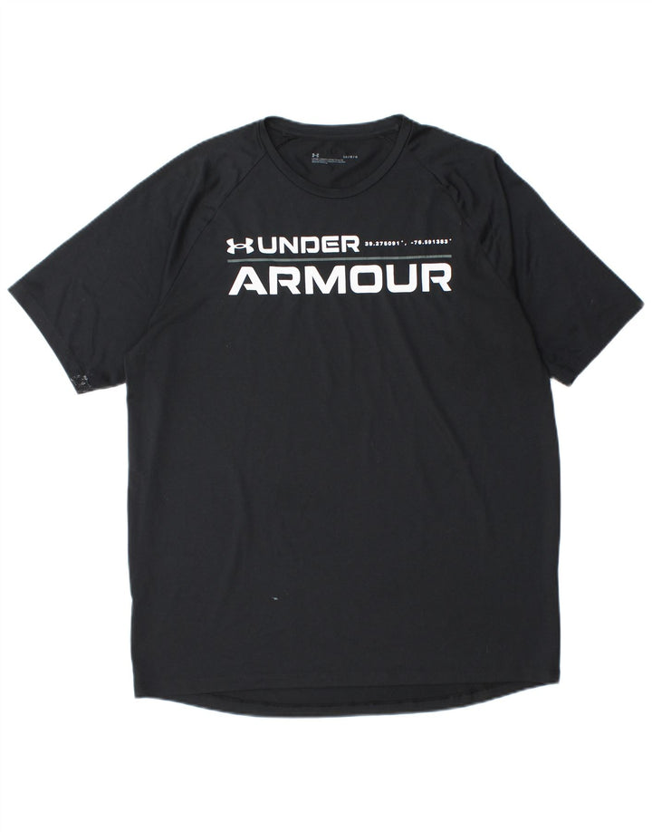 UNDER ARMOUR Camiseta gráfica para hombre Top grande negro