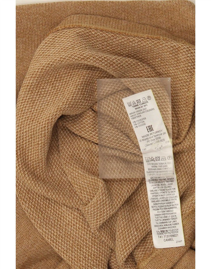 Marks & Spencer Top para mujer de manga larga UK 42 Poliéster beige medio