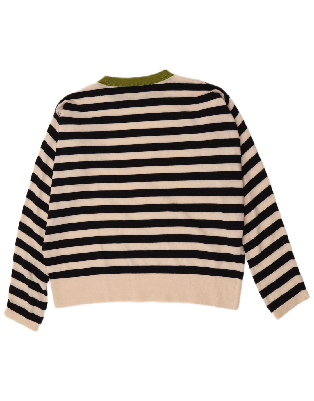 Cos Suéter de cuello redondo de gran tamaño para mujer UK 10 Small Black Stripes