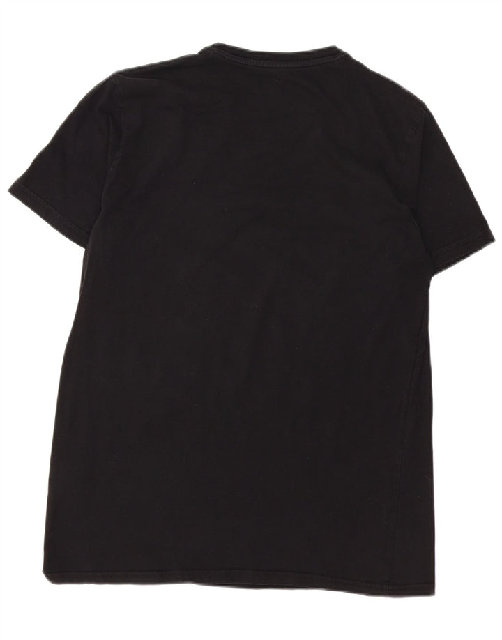 ALPHA INDUSTRIES Mens Graphic T-Shirt Top Medium Black Cotton