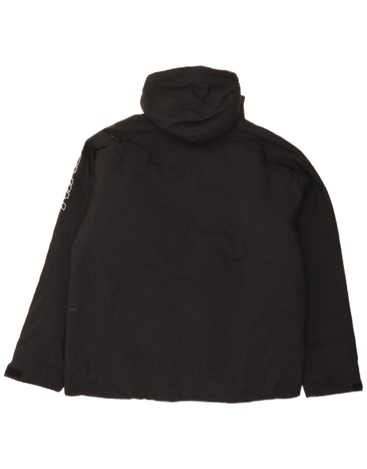 Chaqueta acolchada con capucha y estampado para hombre Nike UK 42/44 Grande Negro Poliéster