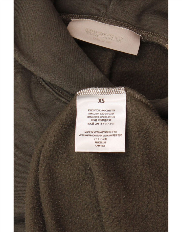 ESSENTIALS Jersey con capucha holgado para hombre XS Algodón marrón