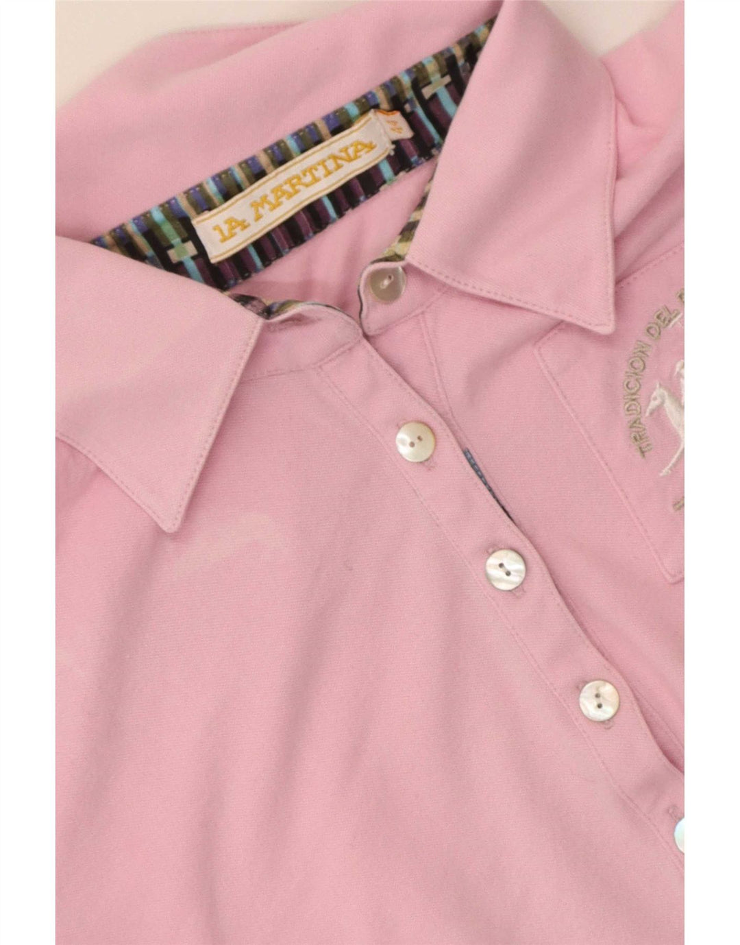 Polo Gráfico Mujer La Martina IT 44 Algodón Rosa Medio