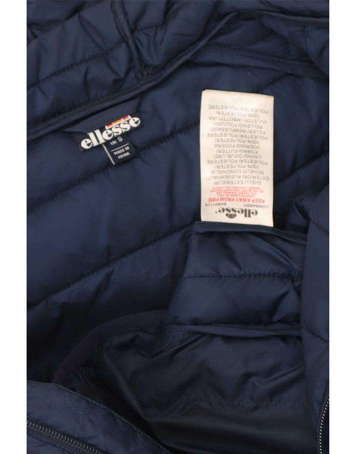 Ellesse Chaqueta acolchada con capucha para hombre UK 36 Small Poliéster azul marino