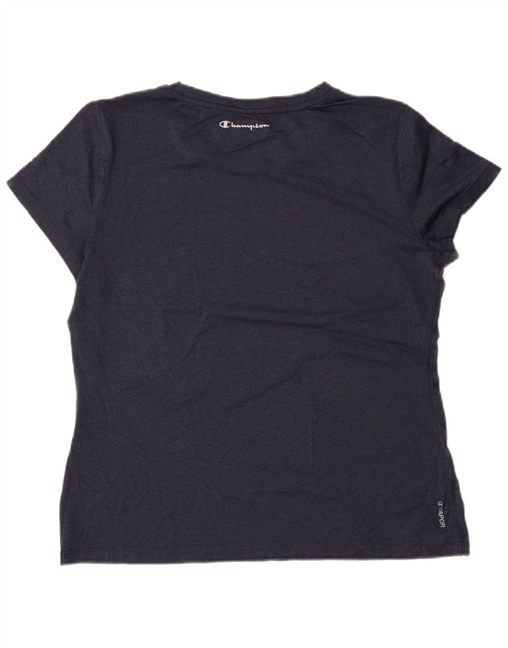 CHAMPION Camiseta gráfica para mujer Top UK 14 Medium Azul marino