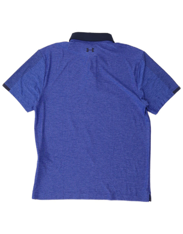 Under Armour Polo Heat Gear Poliéster Colorblock Azul Medio Hombre