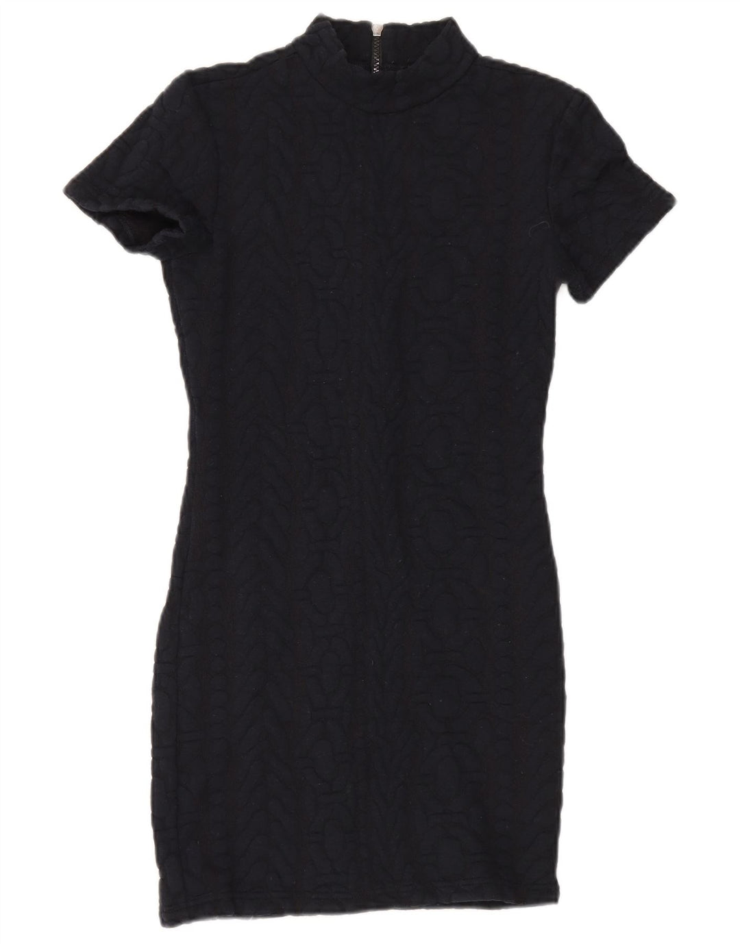 Topshop Vestido tipo jersey de manga corta para mujer UK 10 Small Poliéster negro