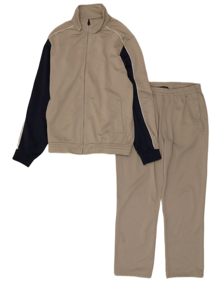 Chándal Kappa Hombre Completo Beige Medio Colorblock Poliéster