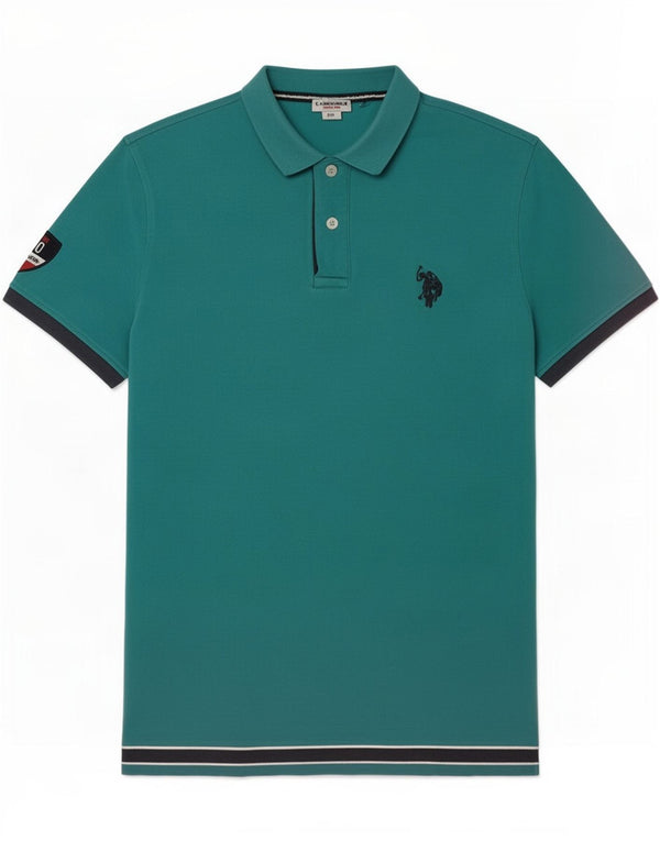 Asociación de Polo de EE. UU. Polo para hombre 2XL Algodón color block turquesa