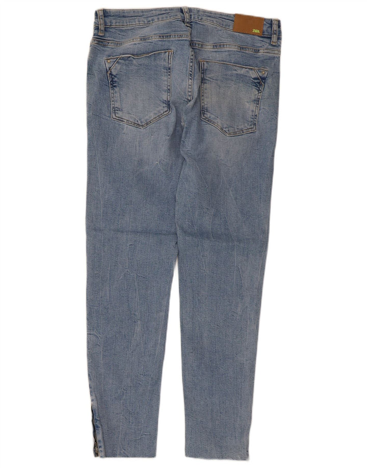 Zara Mujer Vaqueros Slim EU 40 Medium W30 L26 Azul