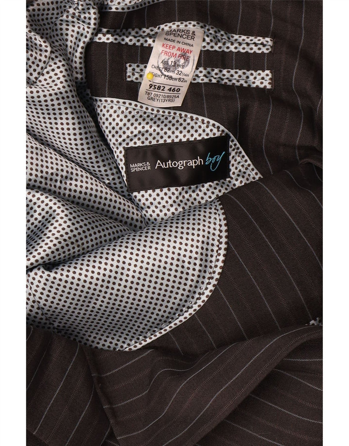 Marks & Spencer Chaqueta tipo blazer autógrafo para niños 12-13 años Gris a rayas