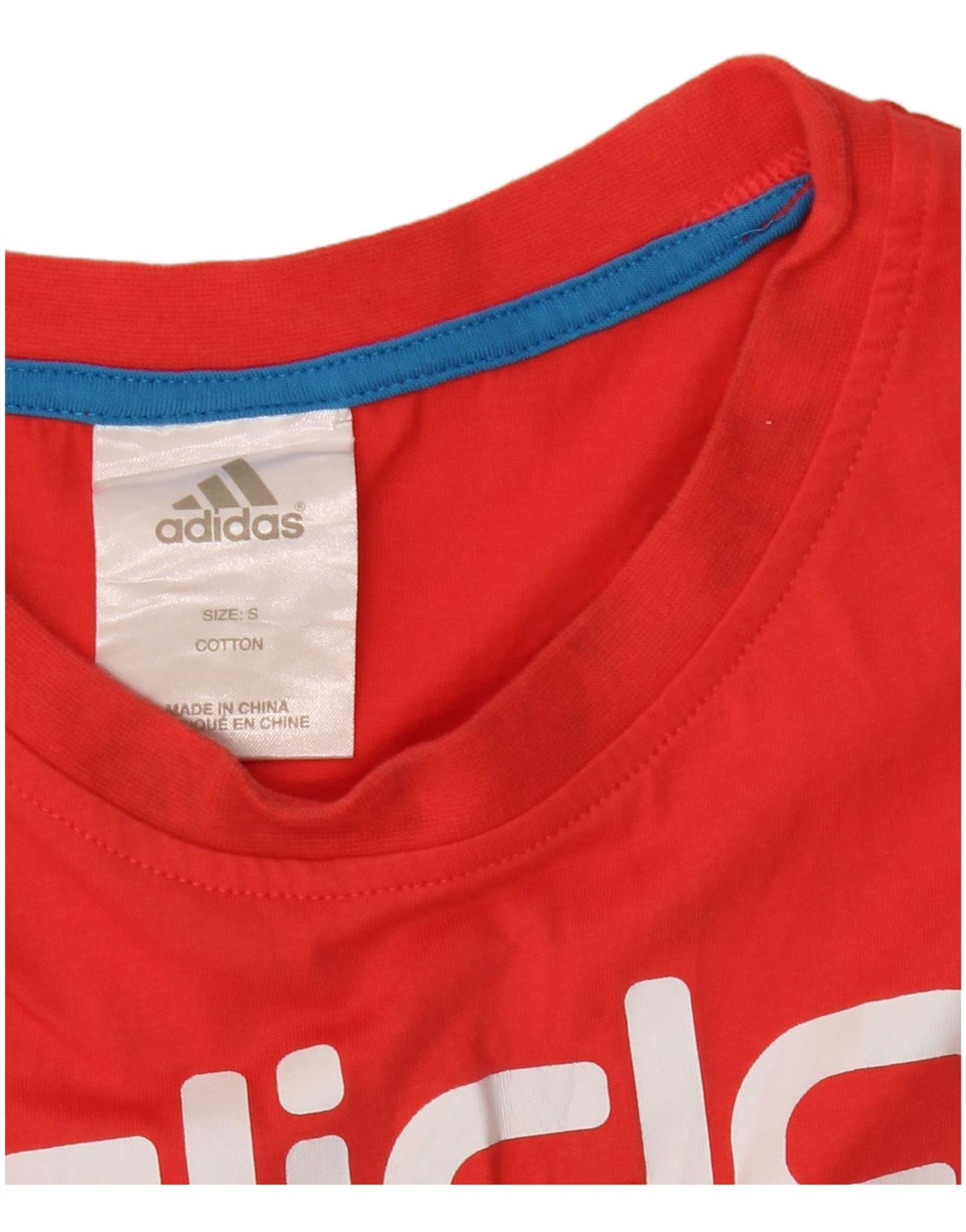 Adidas - Camiseta gráfica para hombre, talla pequeña, algodón rojo