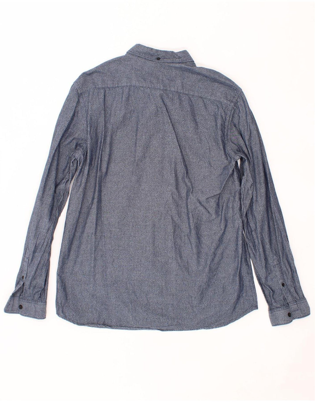 JULES Mens Shirt 2XL Navy Blue Spotted Vintage Jules and Second-Hand Jules from Messina Hembry 