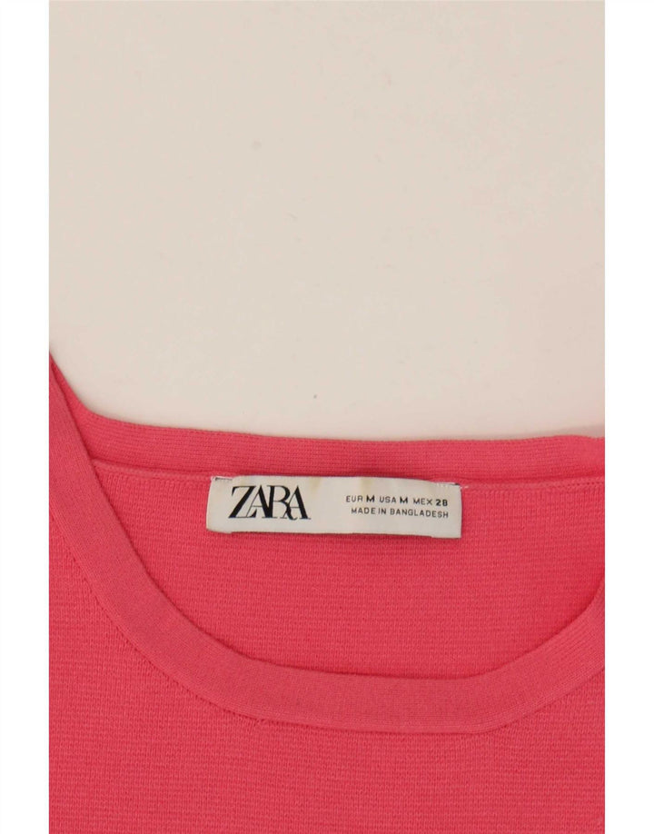 Zara Mujer Crop Chaleco Top Reino Unido 42 Medio Rosa