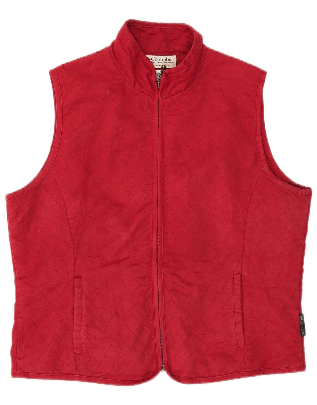 Columbia Chaleco acolchado para mujer UK 46 Grande Poliéster rojo