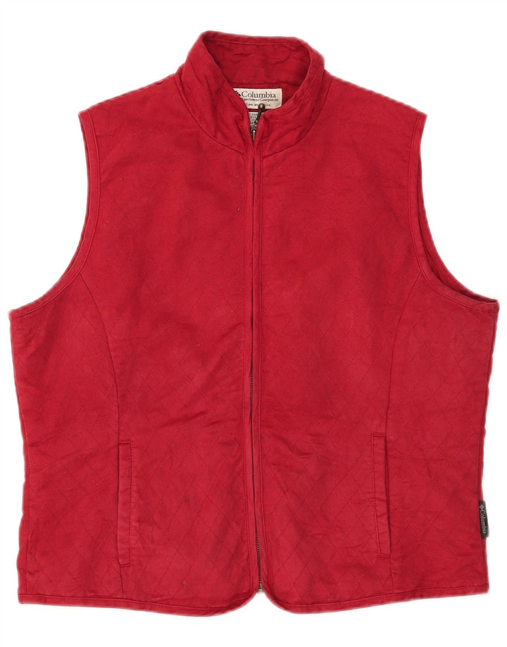 Columbia Chaleco acolchado para mujer UK 46 Grande Poliéster rojo