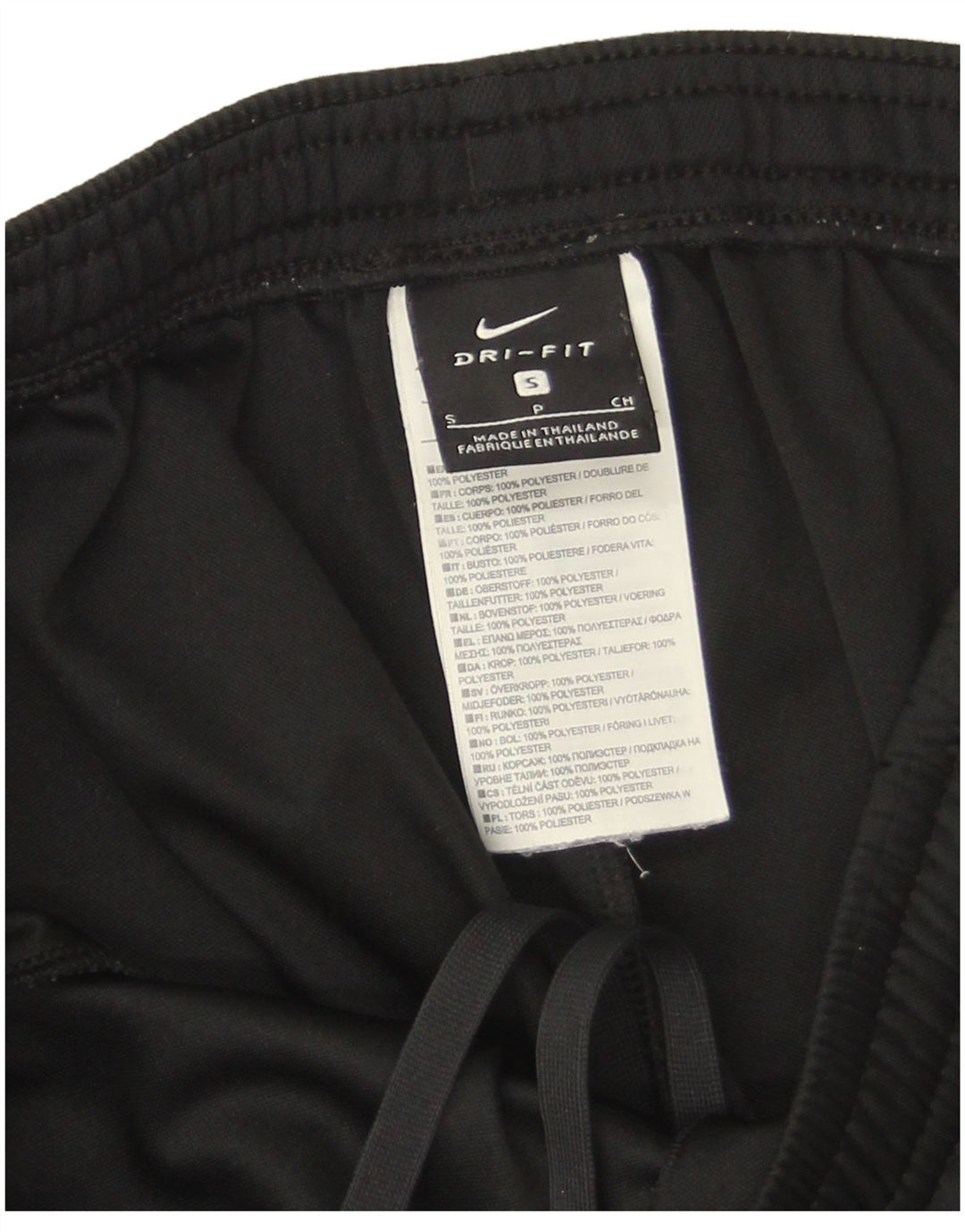 Nike Dri Fit - Pantalones de chándal para mujer (talla 8), color negro, poliéster