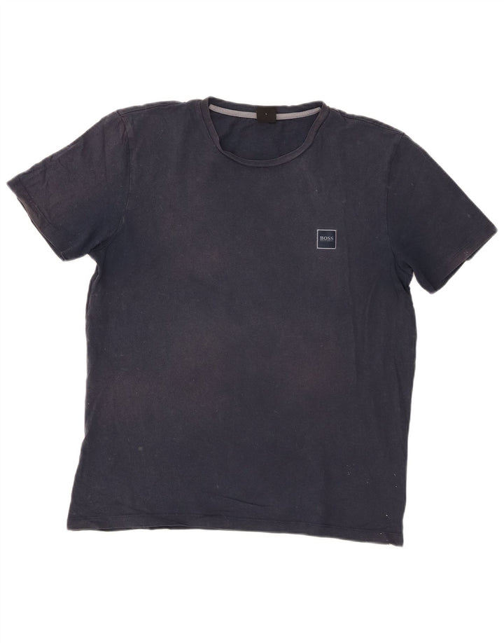 Hugo Boss Hombre Camiseta Top Grande Azul Marino