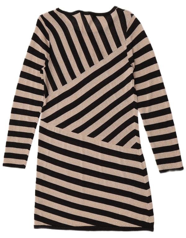 Vestido tipo jersey transparente para mujer de Oasis, talla 44, talla grande, color negro a rayas