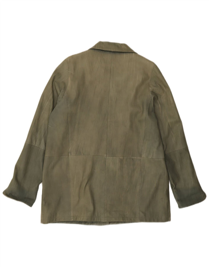 Julia S. Roma Chaqueta de cuero para mujer EU 44 XL Cuero verde