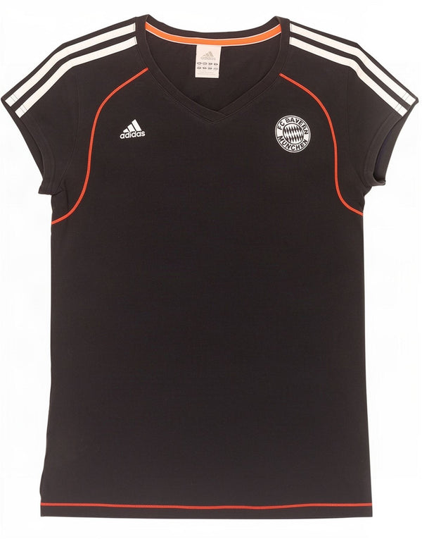 Adidas Mujer FC Bayern München Camiseta Top UK 12/14 Mediano Negro