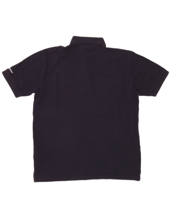 Umbro Mens Polo Shirt UK 41/43 Large Navy Blue Cotton